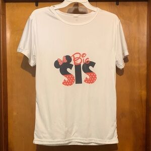 No Label Size M Minnie Mouse Big Sis Tee
